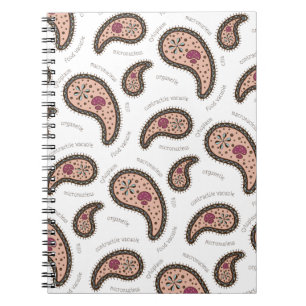 Caderno Espiral Branca de Biologia Personalizável de Paramecia Pai