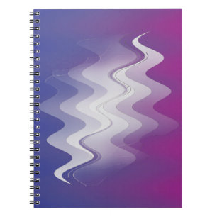 Caderno Espiral Branco púrpura azul