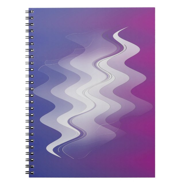 Caderno Espiral Branco púrpura azul (Frente)