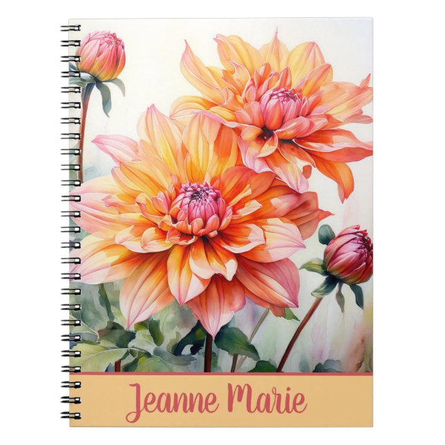 Caderno Espiral Brancos Rosa Personalizados Brancos (Frente)