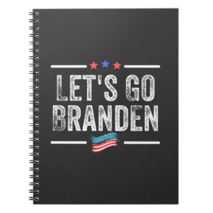 Caderno Espiral branden conservador, bandeira engraçada anti bide