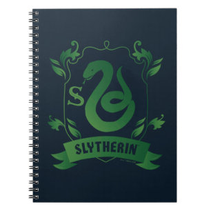 Caderno Espiral Brasão da Casa SLYTHERIN™ Ornamentado