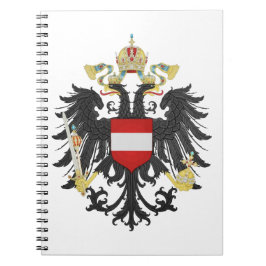 Caderno Espiral brasão de armas da Áustria-Hungria bandeira