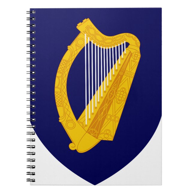 Caderno Espiral Brasão de armas da Irlanda (Frente)