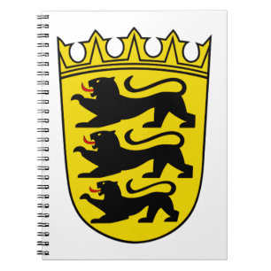 Caderno Espiral Brasão de armas do estado alemão Baden-Wurttemberg