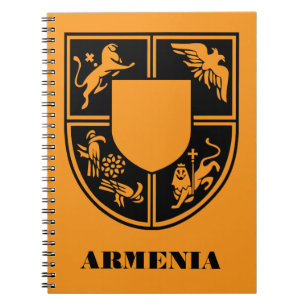 Caderno Espiral Brasão de Armas do Estado Armênio Arte Contemporân