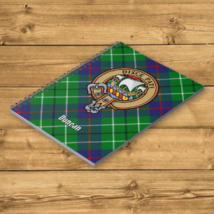 Caderno Espiral Brasão do Clã Duncan sobre Tartan