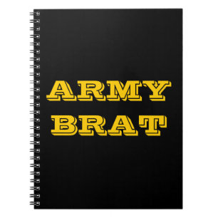 Caderno Espiral Brat do Exército do Notebook