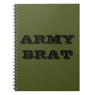 Caderno Espiral Brat do Exército do Notebook