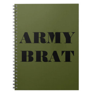 Caderno Espiral Brat do Exército do Notebook