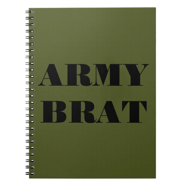 Caderno Espiral Brat do Exército do Notebook (Frente)