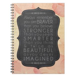 Caderno Espiral Bravo, forte, esperto e bonito