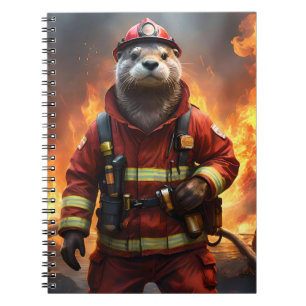 Caderno Espiral **"Bravura De Borracha: O Bombeiro Mais Ocupado"**