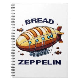Caderno Espiral Bread Zeppelin - Design da Aeronave de Arte em Pix