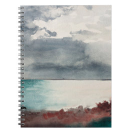 Caderno Espiral Breaking Storm, Costa do Maine por Winslow Homer