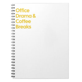 Caderno Espiral Brechas do Office Drama e Café