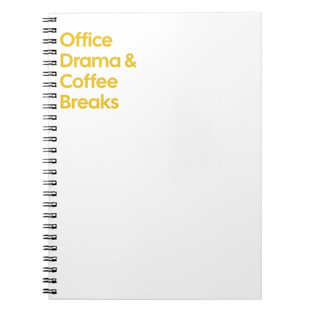 Caderno Espiral Brechas do Office Drama e Café (Frente)