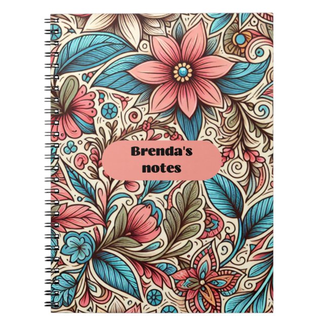 Caderno Espiral Brenda's Notes Floral (Frente)