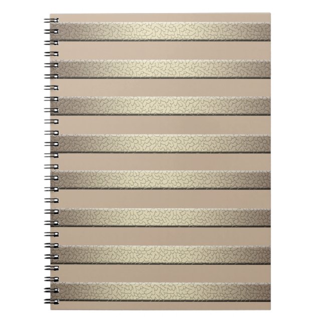 Caderno Espiral breu de faixas estriadas estriadas com gradiente d (Frente)
