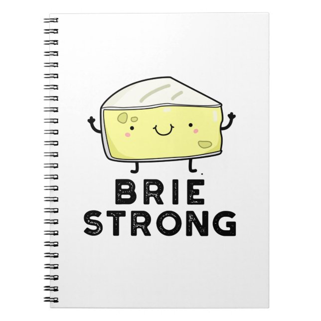 Caderno Espiral Brie Forte Piada Positiva de Queijo  (Frente)