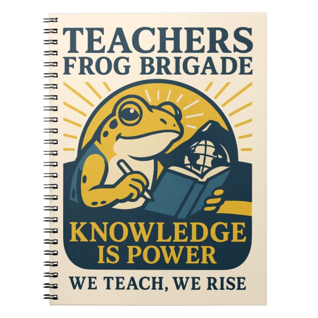 Caderno Espiral Brigada de Sapos Professores – Conhecimento é Pode (Frente)