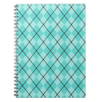 Bright Aqua Argyle Notebook
