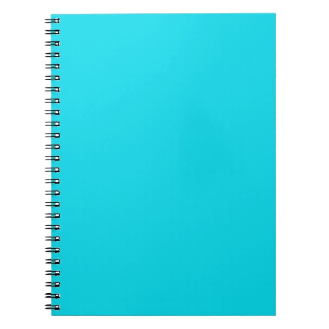 Caderno Espiral Bright Neon Teal Blue (Frente)