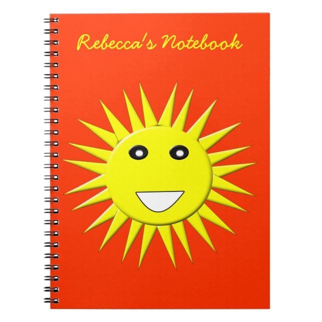 Caderno Espiral Bright Sunshine - Notebook Personalizável (Frente)