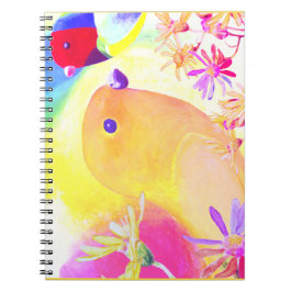 Caderno Espiral Bright Tie-Dye Birds