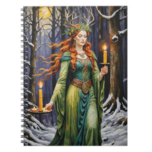 Caderno Espiral Brigid Imbolc Floresta Celta Celta Wiccan