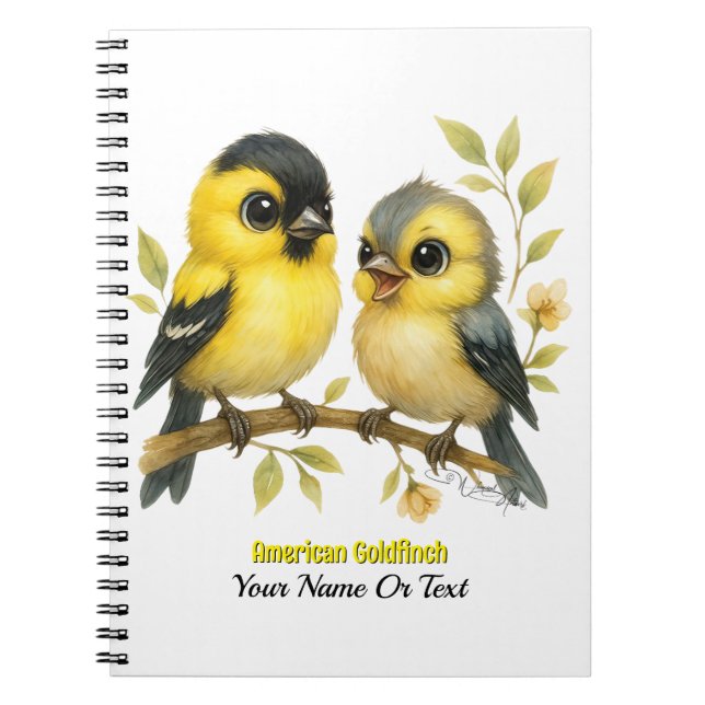 Caderno Espiral Brilhante American Goldfinch (Frente)