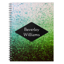 Caderno Espiral Brilhante com Nome Personalizado