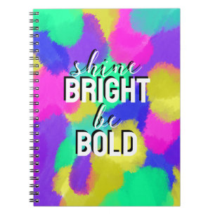 Caderno Espiral Brilhante e Ousado