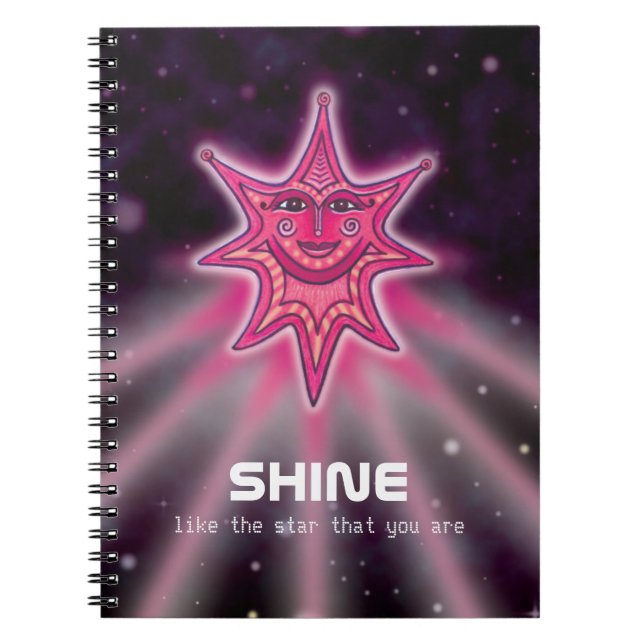 Caderno Espiral Brilhar Como Um Notebook Estrela (Frente)