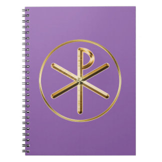 Caderno Espiral Brilho Chi-Rho