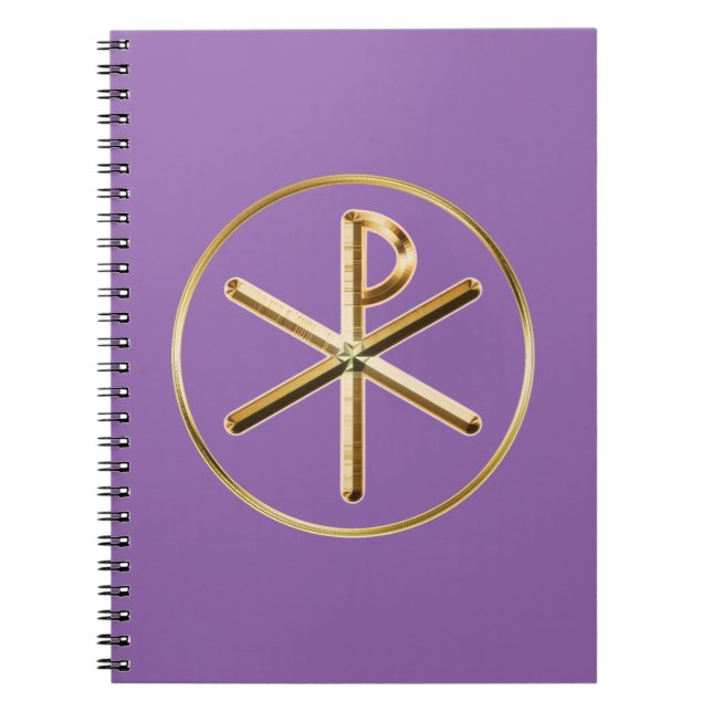 Caderno Espiral Brilho Chi-Rho (Frente)