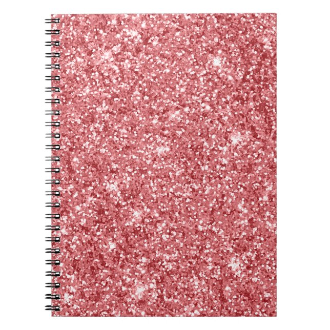Caderno Espiral Brilho Cor-de-Rosa Glamouroso (Frente)
