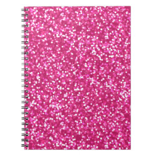 Caderno Espiral Brilho cor-de-rosa Sparkling