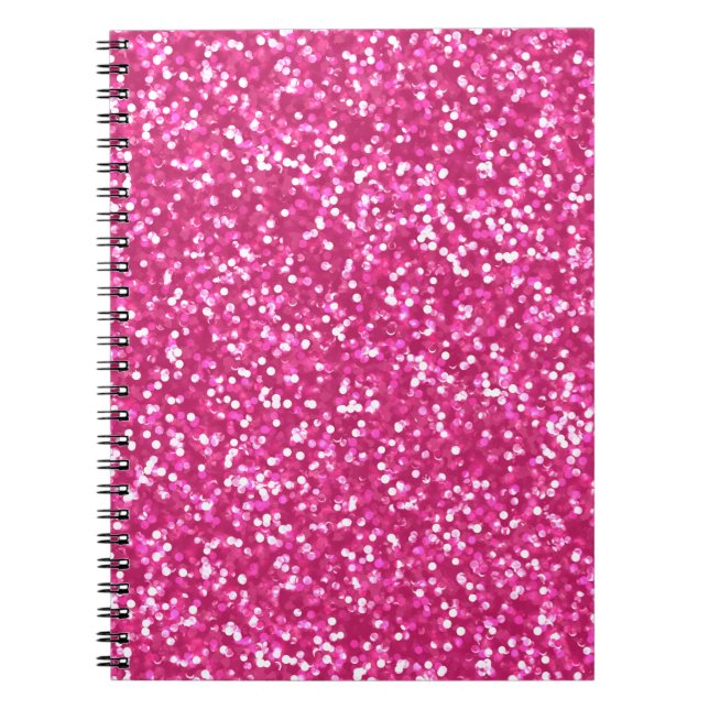 Caderno Espiral Brilho cor-de-rosa Sparkling (Frente)