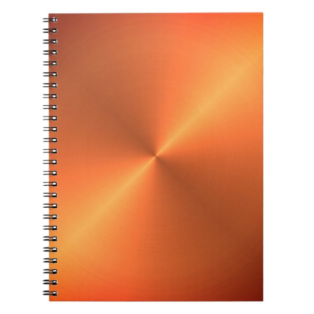 Caderno Espiral Brilho de Ferrugem Laranja (Frente)