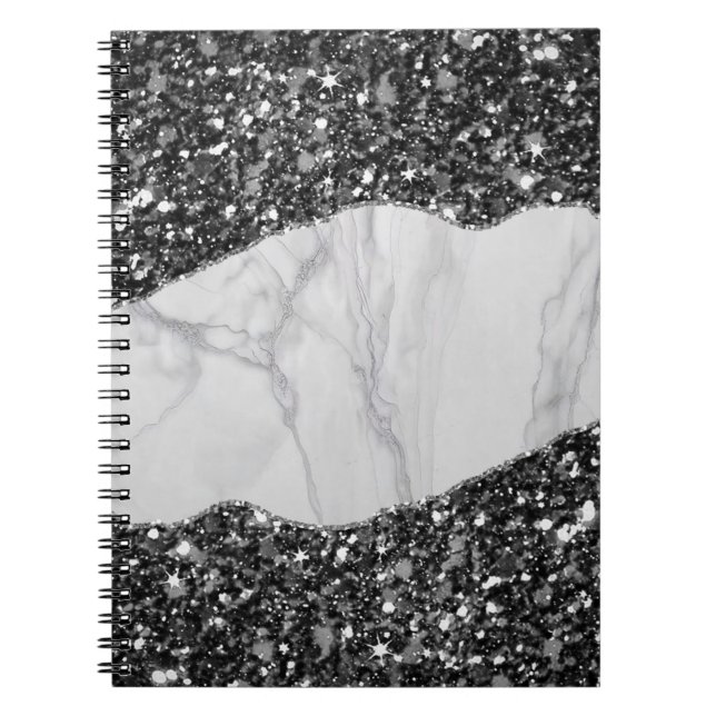 Caderno Espiral Brilho de Mármore (Frente)