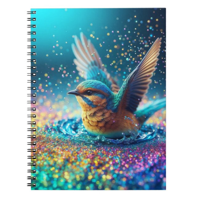 Caderno Espiral Brilho de Pássaro (Frente)