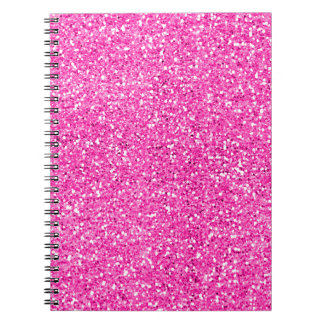 Caderno Espiral Brilho do rosa quente