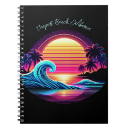 Caderno Espiral Brilho do Surf sunset