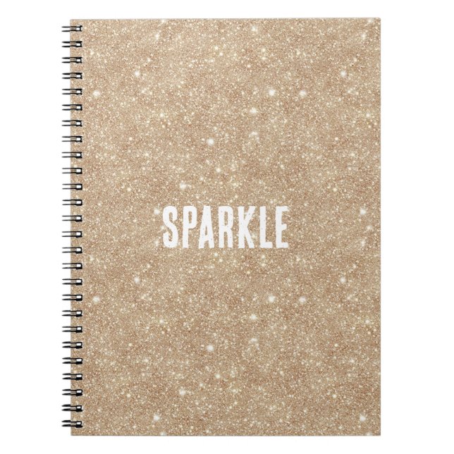 Caderno Espiral Brilho Dourado Lirial (Frente)