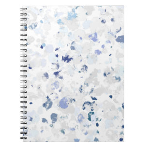 Caderno Espiral Brilho e Azul e Mancha Cinza