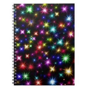 Caderno Espiral Brilho - Espontas, Estrelas e Fireworks