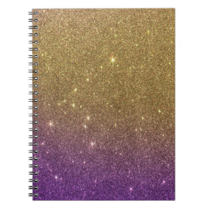 Caderno Espiral Brilho na moda feminino do inclinação do falso