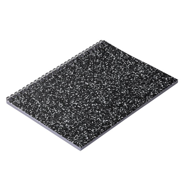 Caderno Espiral Brilho Preto Cinder (Left Side)