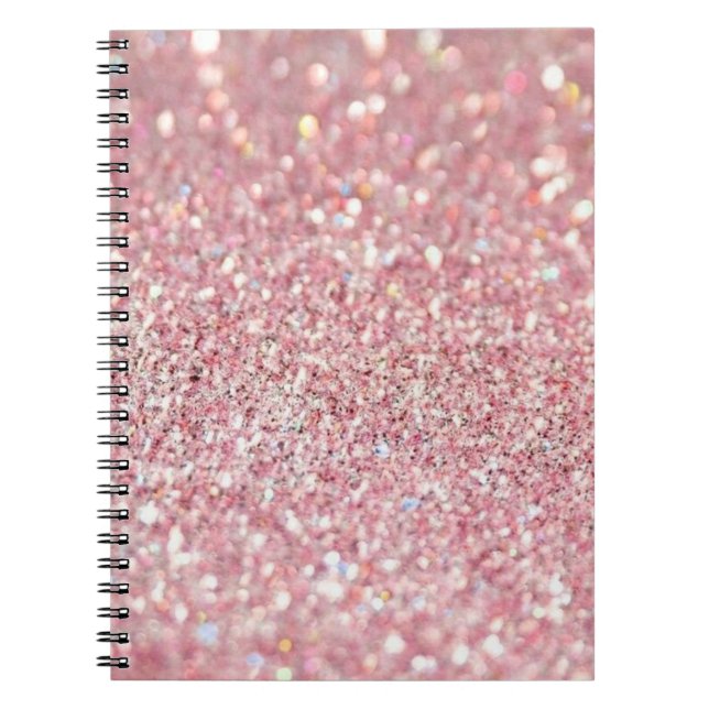 Caderno Espiral Brilho Rosa (Frente)